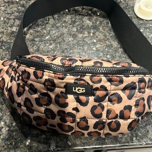 UGG Quilted Leopard Print Crossbody Bag - Brown/Black/Cream